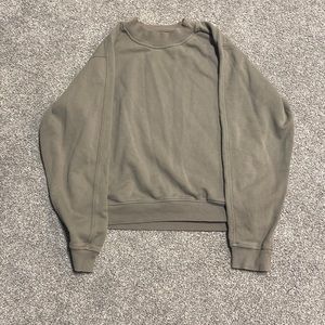 Lululemon Black Women’a Crop Boxy Mock Neck Textured Pullover Sweatshirt Small